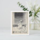 Vintag Book Illustration Twinkle Star Postkarte (Stehend Vorderseite)