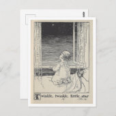 Vintag Book Illustration Twinkle Star Postkarte (Vorne/Hinten)