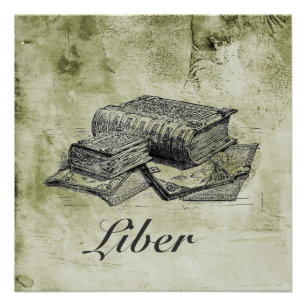 Vintag-Book-Stack-Poster Poster