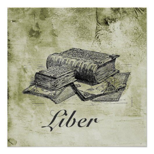 Vintag-Book-Stack-Poster Poster (Vorderseite)