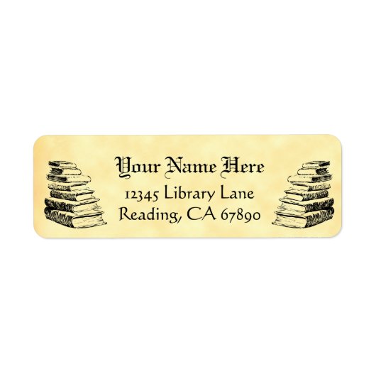 Vintag Books Custom Rücksendeadresse Imitats (Vorne)