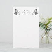 Vintag Books Custom Stationery Briefpapier (Stehend Vorderseite)