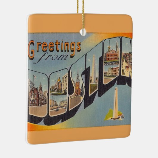 Vintag Boston MA Keramikornament (Rechts)