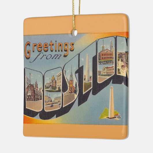 Vintag Boston MA Keramikornament (Links)