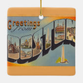 Vintag Boston MA Keramikornament (Rückseite)