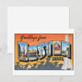Vintag Boston, MA Postcard Postkarte (Vorne/Hinten)