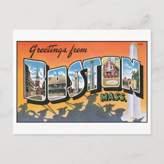 Vintag Boston, MA Postcard Postkarte (Vorderseite)