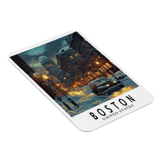 Vintag Boston Magnet (Rechte Seite)