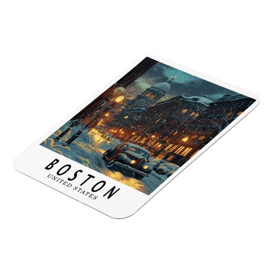 Vintag Boston Magnet (Linke Seite)