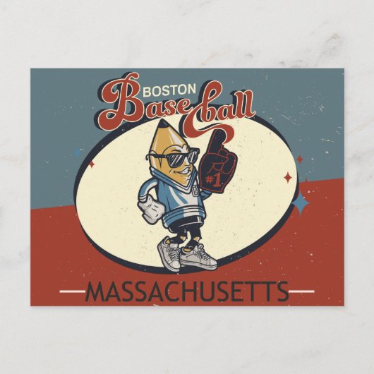 Vintag Boston, Massachusetts Baseball Postkarte (Vorderseite)