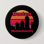 Vintag Boston Massachusetts Button (Vorderseite)