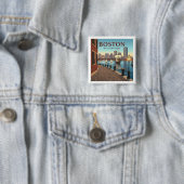 Vintag Boston Massachusetts Button (Beispiel)