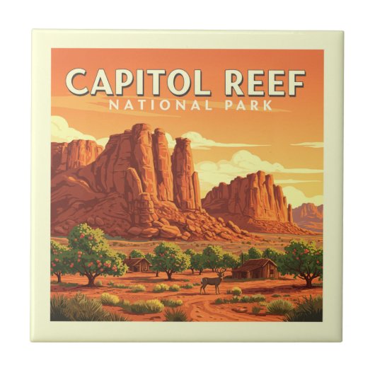 Vintag Boston Massachusetts Fliese (Vorderseite)