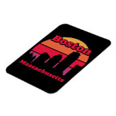 Vintag Boston Massachusetts Magnet (Linke Seite)