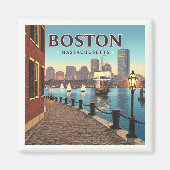 Vintag Boston Massachusetts Magnet (Vorne)