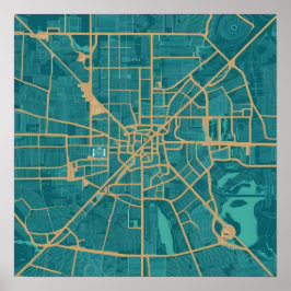 Vintag Boston Massachusetts Map, Boston Ma Us Map Poster