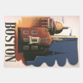Vintag Boston, Massachusetts Paul Reveres Reise Geschenkpapier Set (Vorderseite)
