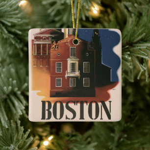 Vintag Boston, Massachusetts Paul Reveres Reise Keramikornament