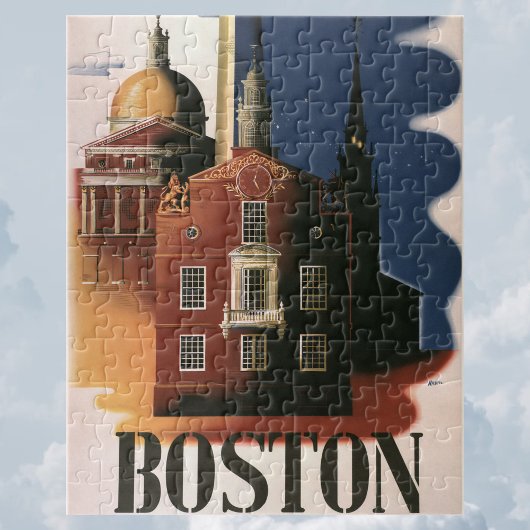 Vintag Boston, Massachusetts Paul Reveres Reise Puzzle