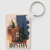 Vintag Boston, Massachusetts Paul Reveres Reise Schlüsselanhänger (Rückseite)