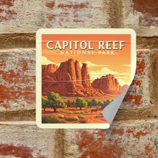 Vintag Boston Massachusetts Quadratischer Aufkleber