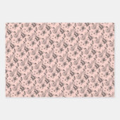 Vintag Boston Pink und Black Geschenkpapier Set (Vorderseite 3)