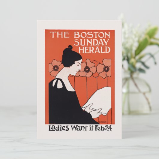 Vintag Boston Sunday Herald (Stehend Vorderseite)