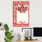 Vintag Boston Sunday Herald Cover Poster (Heimbüro)