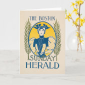 Vintag Boston Sunday Herald Karte (Gelbe Blume)
