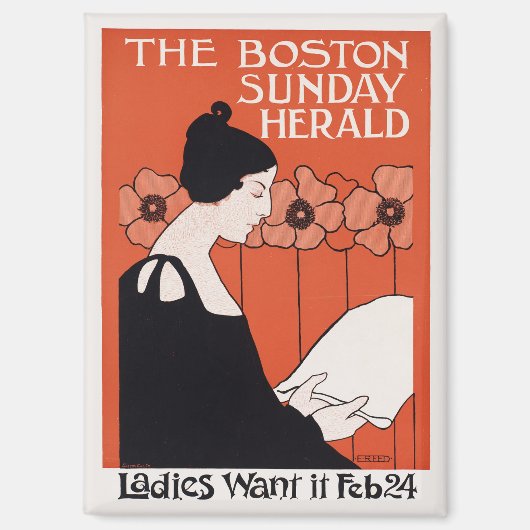 Vintag Boston Sunday Herald Magnet (Vorderseite)