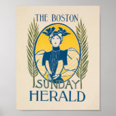 Vintag Boston Sunday Herald Poster (Vorne)