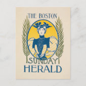 Vintag Boston Sunday Herald Postkarte (Vorderseite)