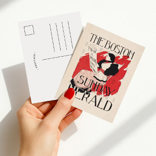 Vintag Boston Sunday Herald Women's Edition Postkarte