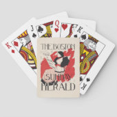 Vintag Boston Sunday Herald Women's Edition Spielkarten (Rückseite)