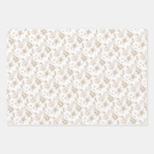 Vintag Boston Tan und White Geschenkpapier Set (Vorderseite 3)