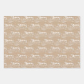 Vintag Boston Tan und White Geschenkpapier Set (Vorderseite 2)