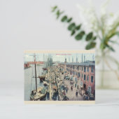 Vintag Boston Wharf Postcard Postkarte (Stehend Vorderseite)