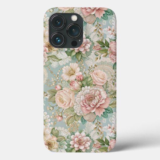 Vintag, botanisch, Girly Case-Mate iPhone Hülle (Rückseite)