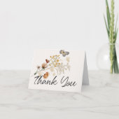 Vintag Botanisch Tiny Floral Dankeskarte (Vorderseite)