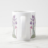 Vintag Botanische Iris-Blume Jumbo-Tasse (Rückseite)