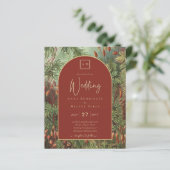 Vintag Botanische Terracotta Florals Arch WEDD (Stehend Vorderseite)