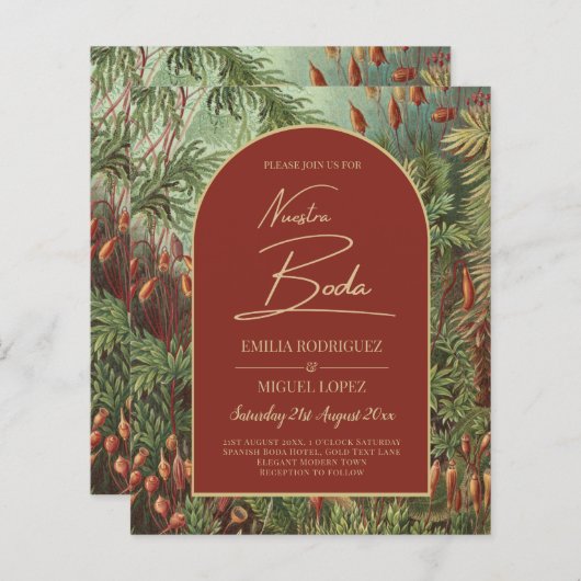 Vintag Botanische Terracotta Florals Arch WEDD (Vorne/Hinten)