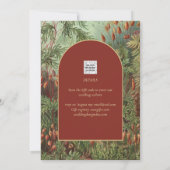 Vintag Botanische Terracotta Florals Arch WEDD Einladung (Rückseite)