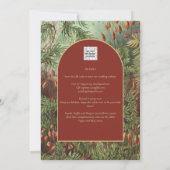 Vintag Botanische Terracotta Florals Arch WEDD Einladung (Rückseite)