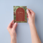 Vintag Botanische Terracotta Florals Arch WEDD Flyer (Gruppe)