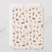 Vintag Botanische Wildblume Boho Save the Date Einladung (Rückseite)