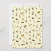 Vintag Botanische Wildblume Boho Save the Date Einladung (Rückseite)