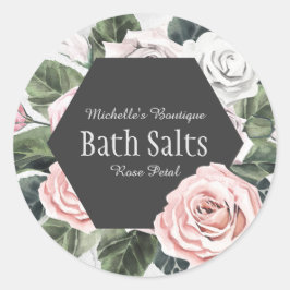 Vintag Bouquet Bath Salt Mason Jar Runder Aufkleber
