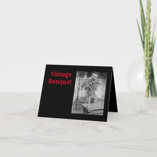 Vintag Bouquet Dankeskarte (Vorderseite)