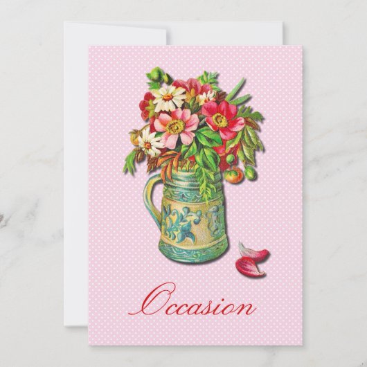 Vintag Bouquet Einladung (Vorderseite)